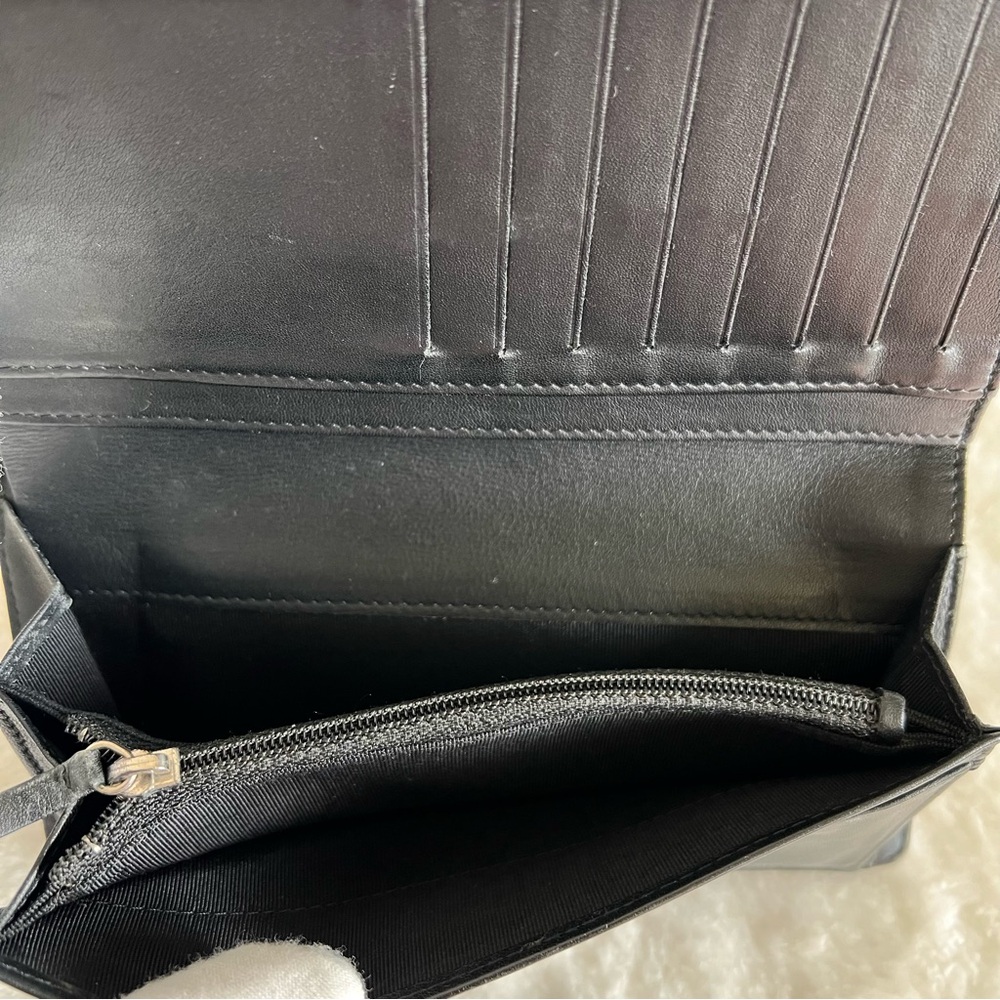 Chanel Classic Long Flap Wallet in Black Quilted Patent Leather - Picture 11 of 15